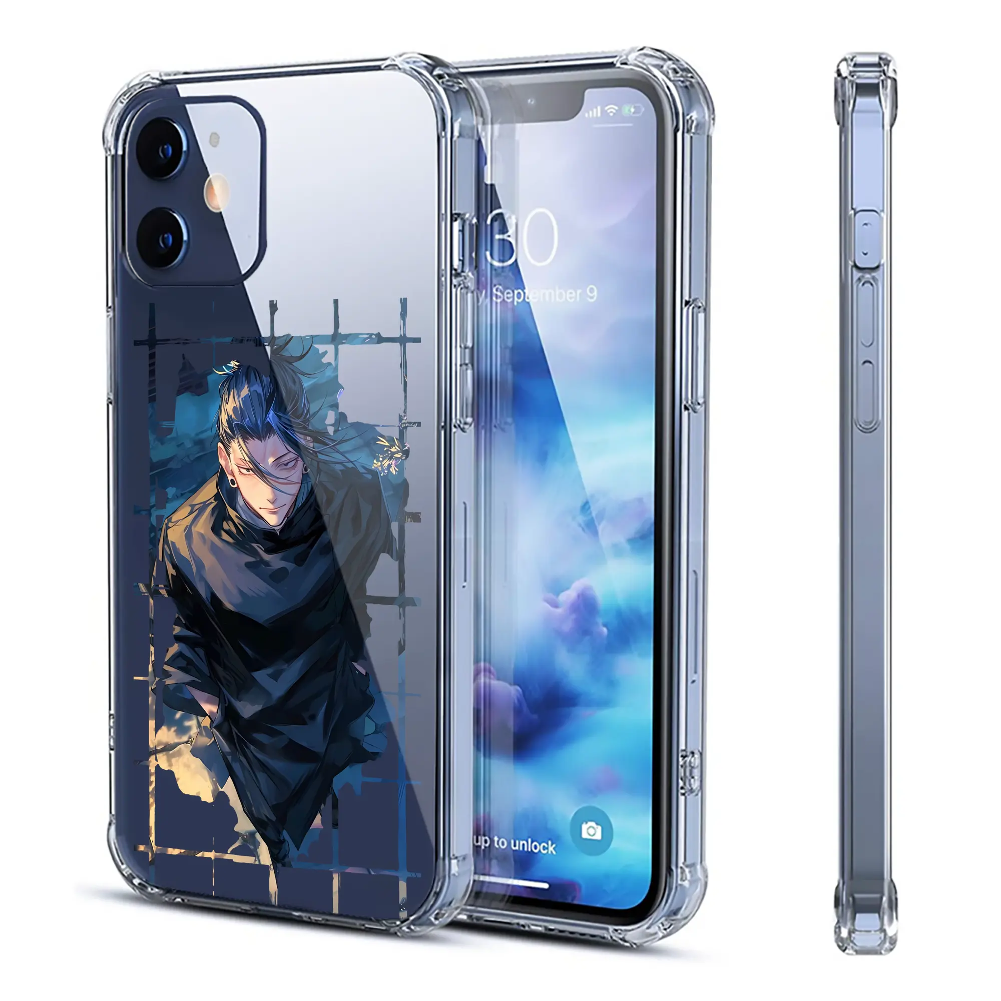 呪術廻戦 グッズ,夏油 傑 - IPhone 12シリーズ対応 ・ 透明スマホケース ・ クリアソフトケース ・ TPU素材 ・ 耐衝撃 ・ 高密着 ・ 防汚 防指紋 ・ 簡単着脱